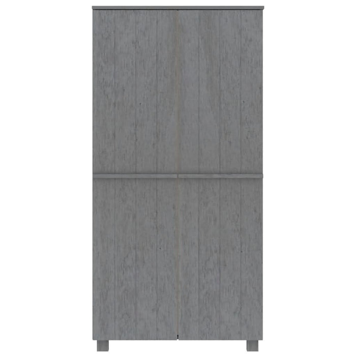 Dulap haine „HAMAR” gri închis 89x50x180 cm, lemn masiv de pin - WALTI WALTI