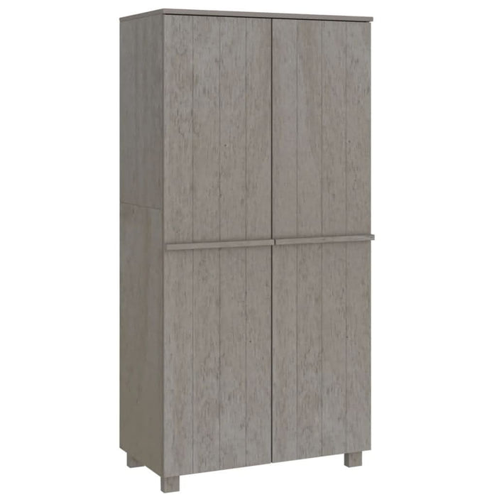 Dulap haine „HAMAR” gri deschis 89x50x180 cm, lemn masiv de pin - WALTI WALTI