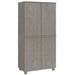 Dulap haine „HAMAR” gri deschis 89x50x180 cm, lemn masiv de pin - WALTI WALTI
