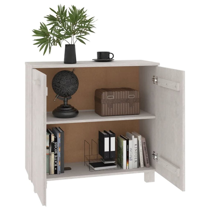 Dulap „HAMAR”, alb, 85x35x80 cm, lemn masiv de pin - WALTI WALTI