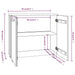 Dulap „HAMAR”, alb, 85x35x80 cm, lemn masiv de pin - WALTI WALTI