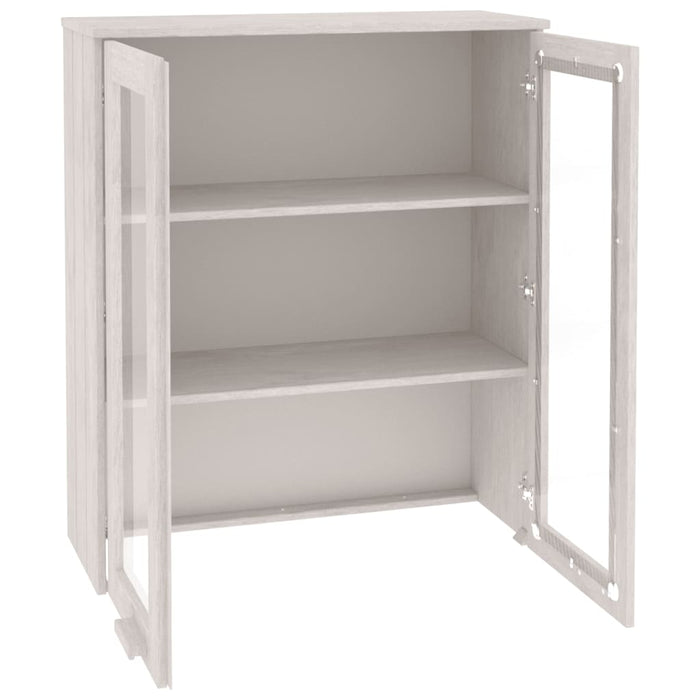 Raft superior comodă „HAMAR” alb, 85x35x100 cm, lemn masiv pin WALTI
