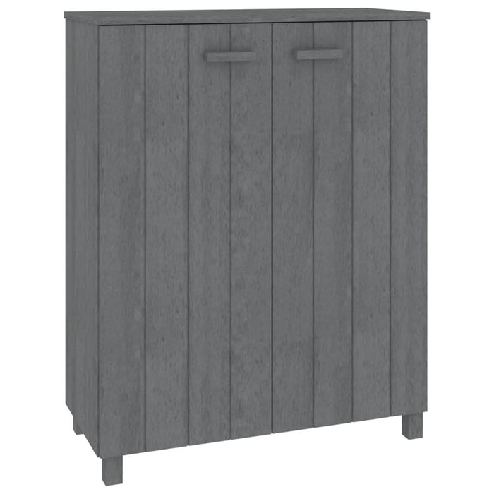 Dulap CD-uri „HAMAR”, gri închis 85x40x108 cm, lemn masiv pin - WALTI WALTI