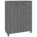 Dulap CD-uri „HAMAR”, gri închis 85x40x108 cm, lemn masiv pin - WALTI WALTI