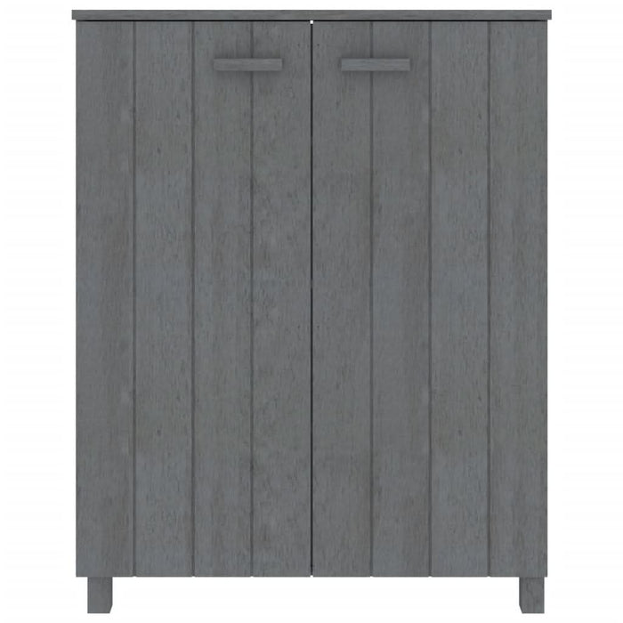 Dulap CD-uri „HAMAR”, gri închis 85x40x108 cm, lemn masiv pin - WALTI WALTI