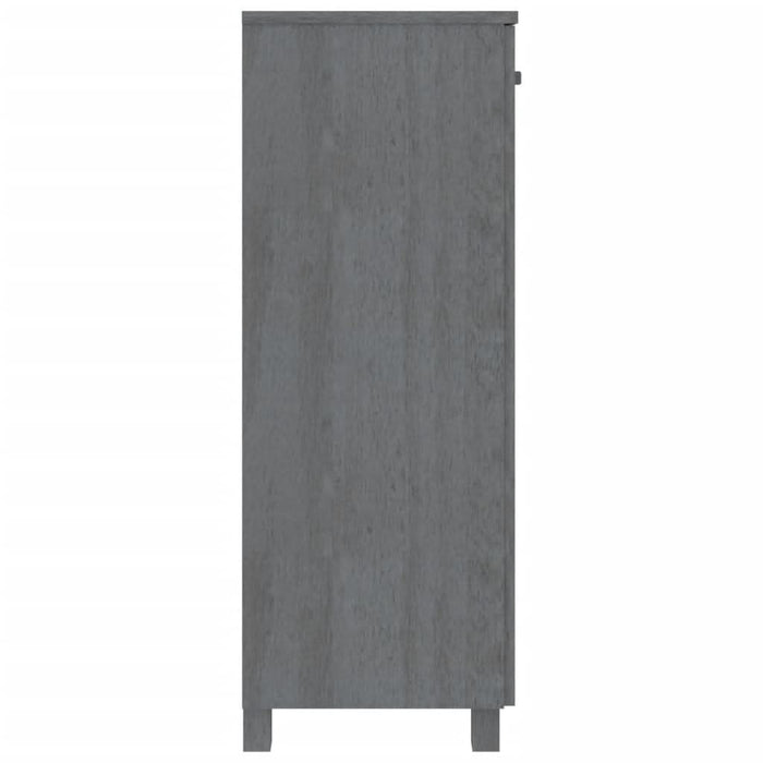 Dulap CD-uri „HAMAR”, gri închis 85x40x108 cm, lemn masiv pin - WALTI WALTI