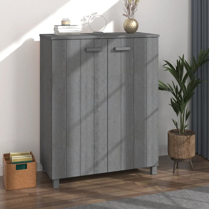 Dulap CD-uri „HAMAR”, gri închis 85x40x108 cm, lemn masiv pin - WALTI WALTI