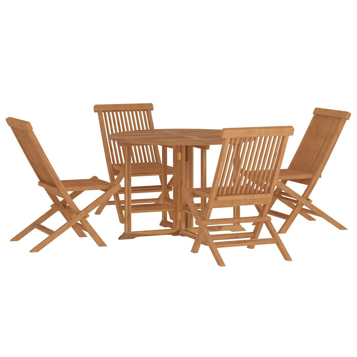 Set de mobilier de exterior pliabil, 5 piese, lemn masiv de tec - WALTI WALTI