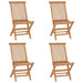 Set de mobilier de exterior pliabil, 5 piese, lemn masiv de tec - WALTI WALTI