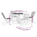 Set de mobilier de exterior pliabil, 5 piese, lemn masiv de tec - WALTI WALTI