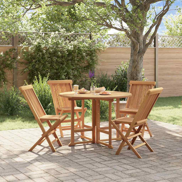 Set de mobilier de exterior pliabil, 5 piese, lemn masiv de tec - WALTI WALTI