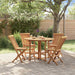 Set de mobilier de exterior pliabil, 5 piese, lemn masiv de tec - WALTI WALTI