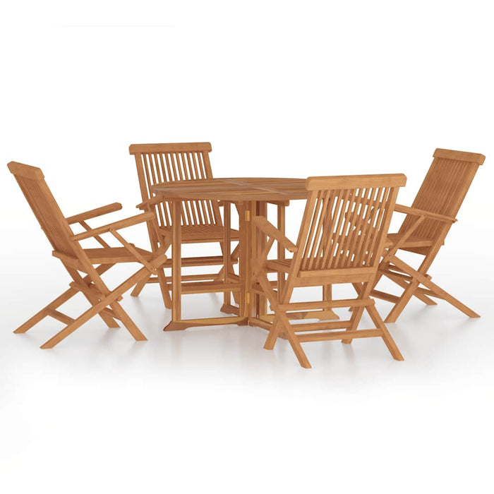 Set de mobilier de exterior pliabil, 5 piese, lemn masiv de tec - WALTI WALTI