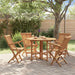 Set de mobilier de exterior pliabil, 5 piese, lemn masiv de tec - WALTI WALTI