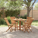 Set mobilier de exterior pliabil, 5 piese, lemn masiv de tec - WALTI WALTI