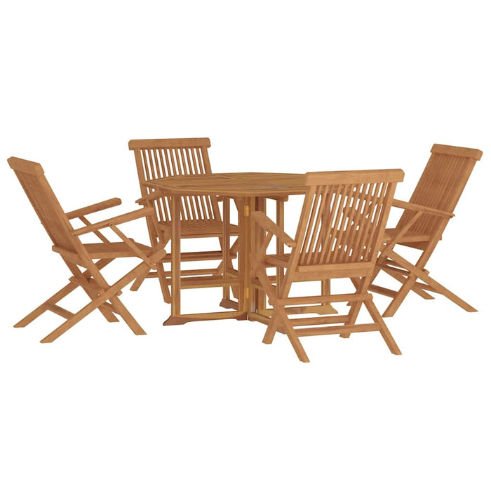 Set de mobilier de exterior pliabil, 5 piese, lemn masiv de tec - WALTI WALTI