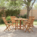 Set de mobilier de exterior pliabil, 5 piese, lemn masiv de tec - WALTI WALTI