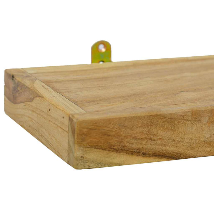 Rafturi de perete, 2 buc., 40x15x4 cm, lemn masiv de tec WALTI