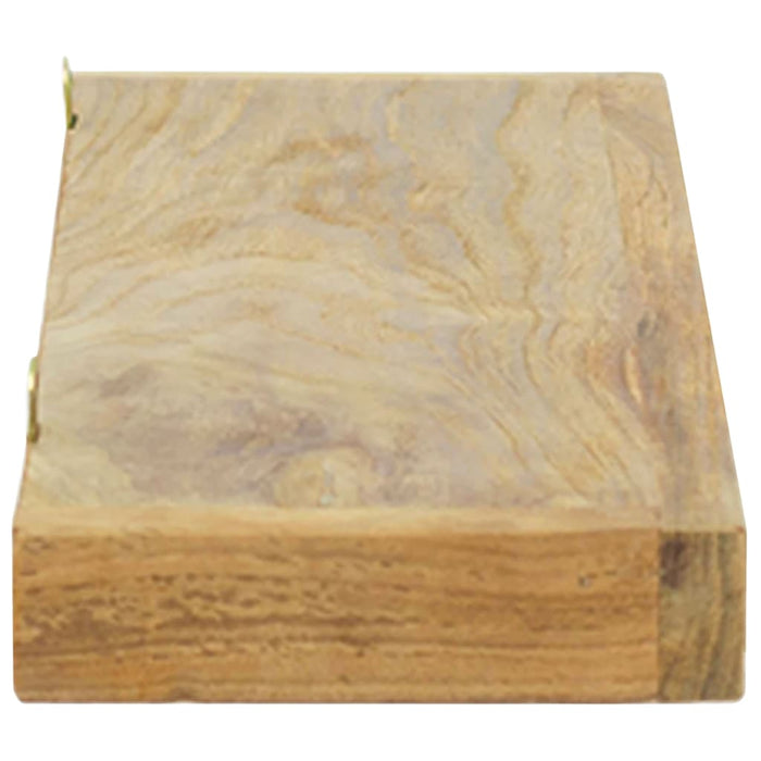 Rafturi de perete, 2 buc., 60x15x4 cm, lemn masiv de tec WALTI