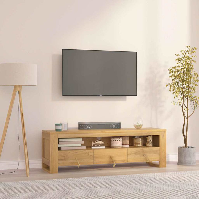 Comodă TV, 110x30x35 cm, lemn masiv de tec WALTI