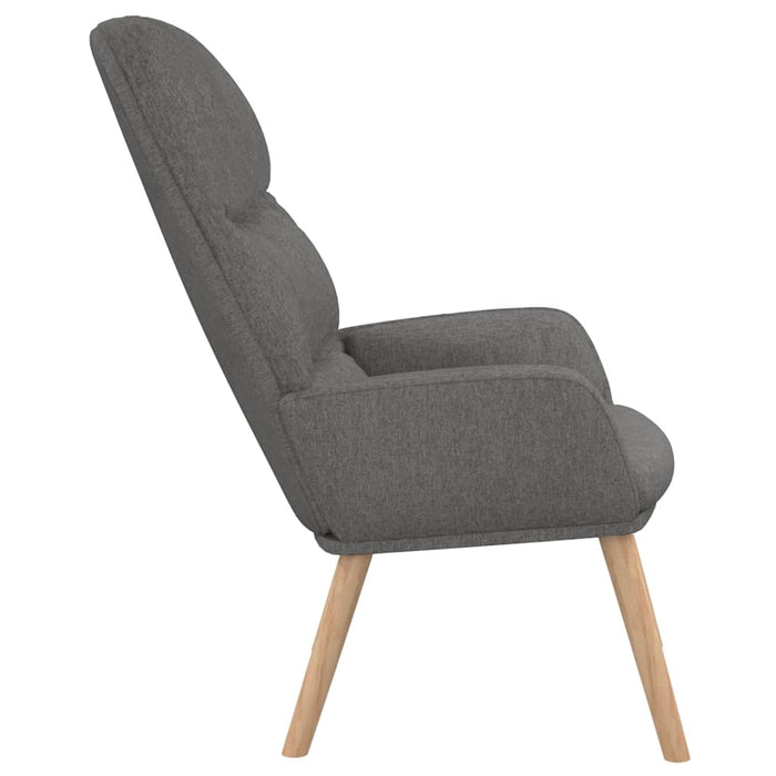 Scaun de relaxare, gri deschis, material textil WALTI