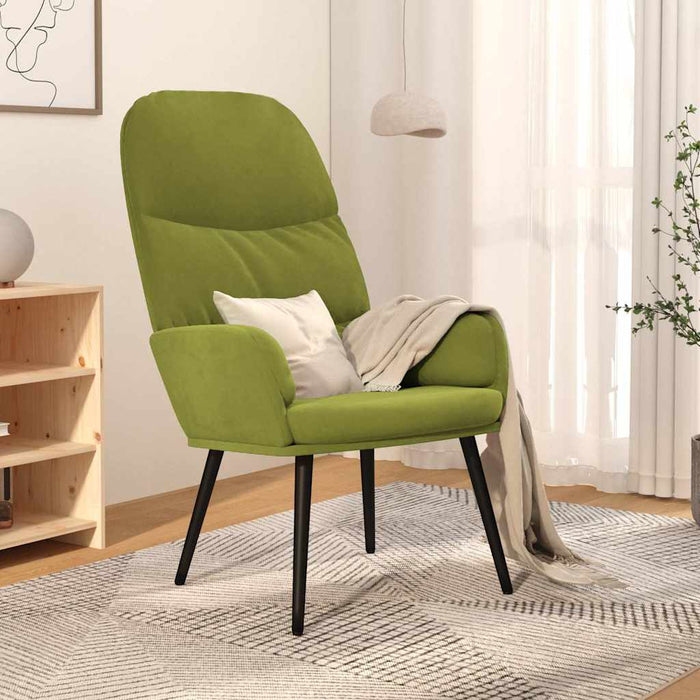 Scaun de relaxare, verde deschis, catifea WALTI