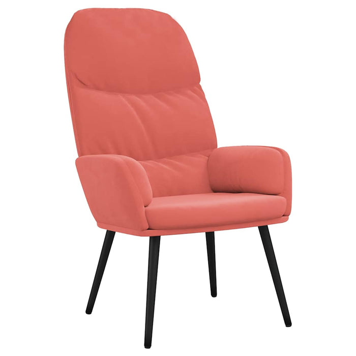 Scaun de relaxare, roz, catifea WALTI