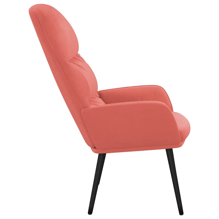 Scaun de relaxare, roz, catifea WALTI