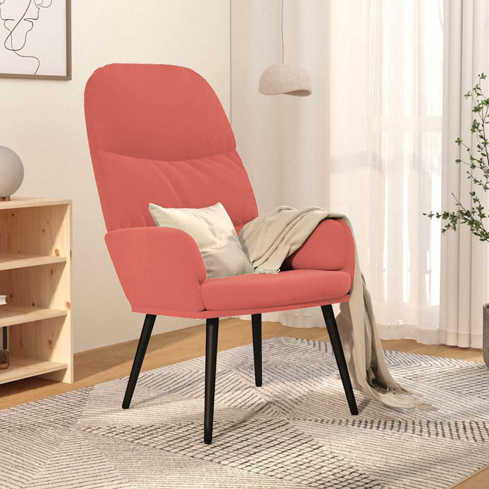 Scaun de relaxare, roz, catifea WALTI