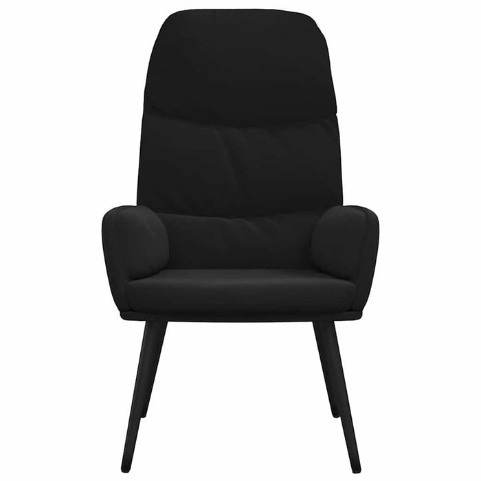 Scaun de relaxare, negru, catifea WALTI