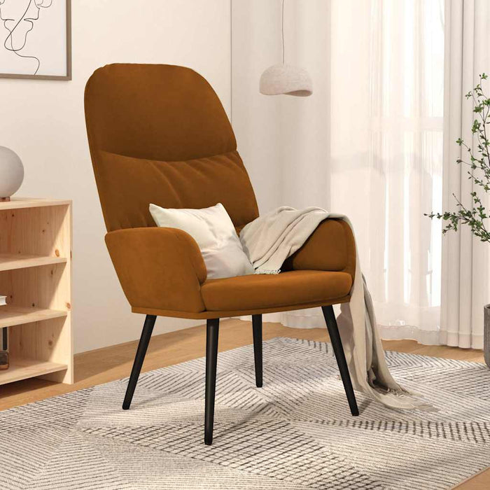 Scaun de relaxare, maro, catifea WALTI