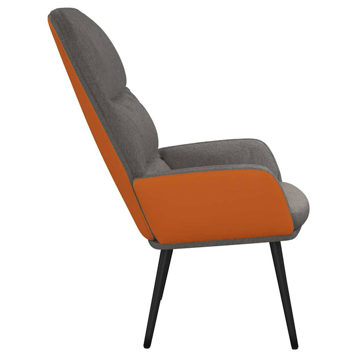 Scaun de relaxare, gri deschis, material textil WALTI