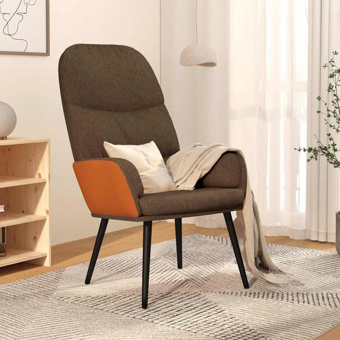 Scaun de relaxare, maro, material textil WALTI