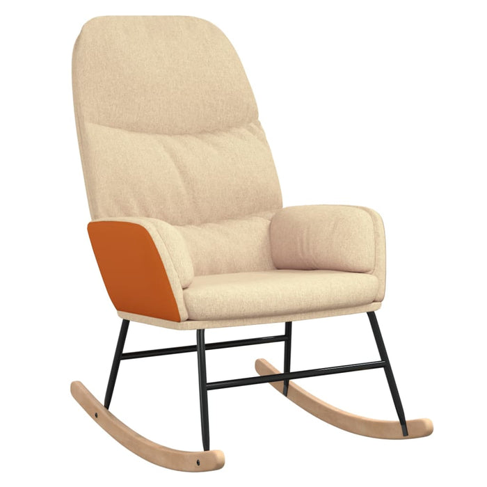 Scaun balansoar, alb crem, material textil - WALTI WALTI