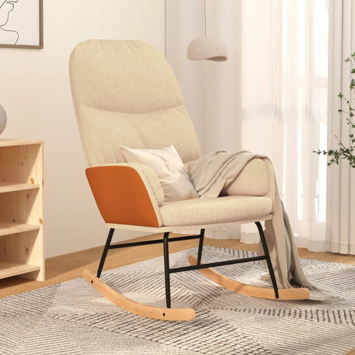 Scaun balansoar, alb crem, material textil - WALTI WALTI