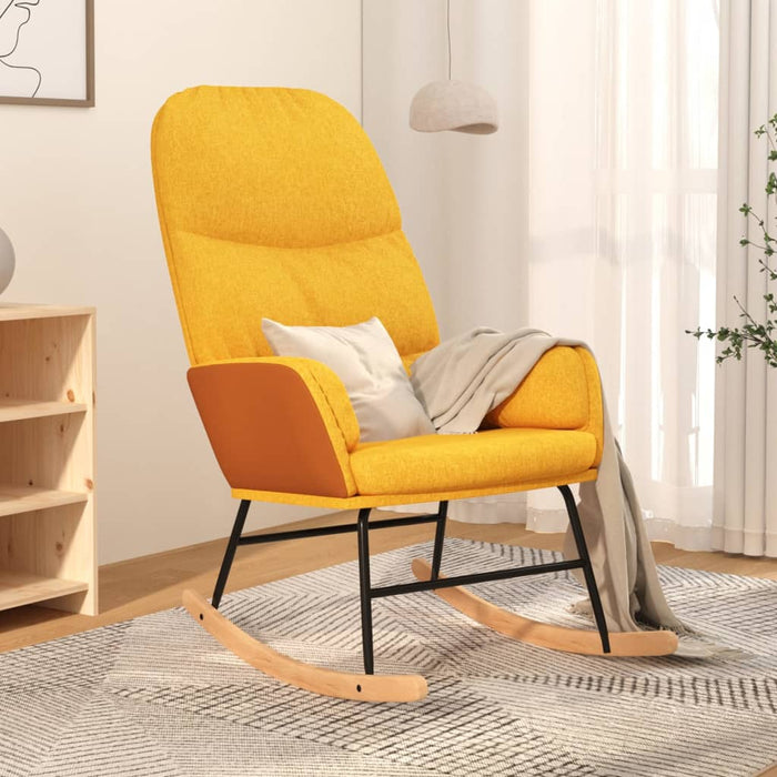 Scaun balansoar, galben muștar, material textil - WALTI WALTI