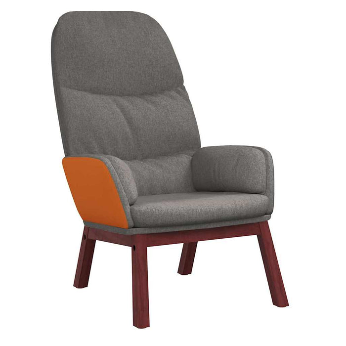 Scaun de relaxare, gri deschis, material textil WALTI