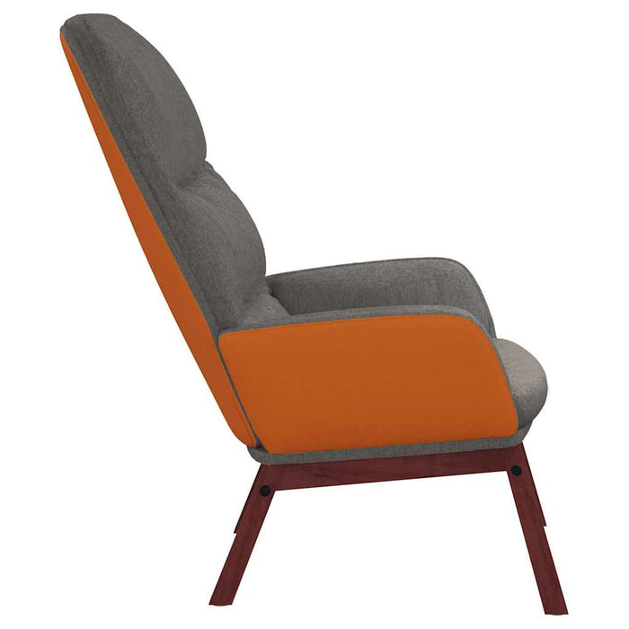 Scaun de relaxare, gri deschis, material textil WALTI