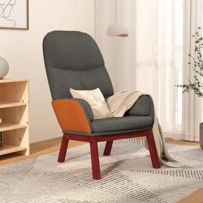Scaun de relaxare, gri închis, material textil WALTI
