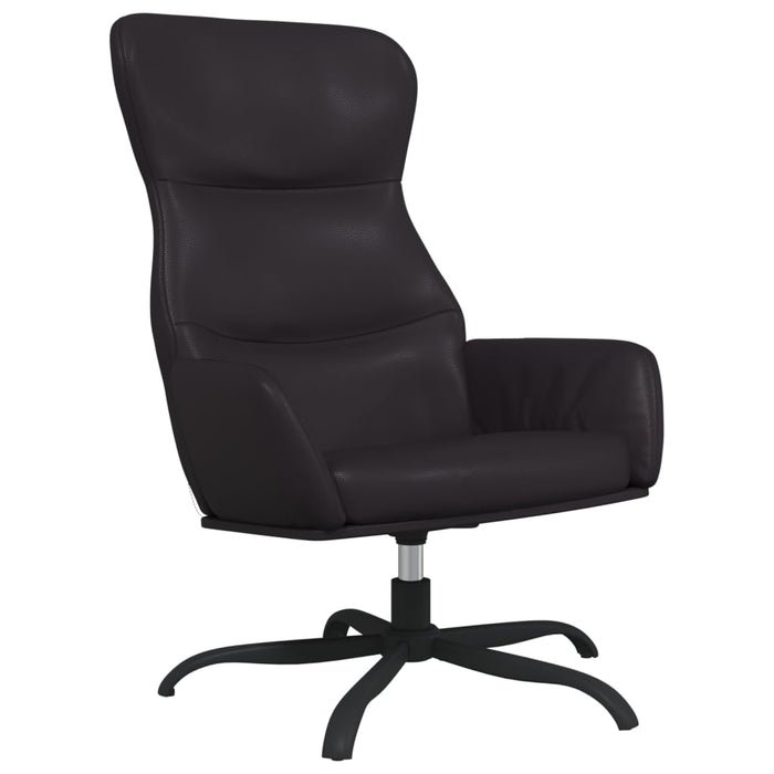 Scaun de relaxare, negru, piele ecologică WALTI