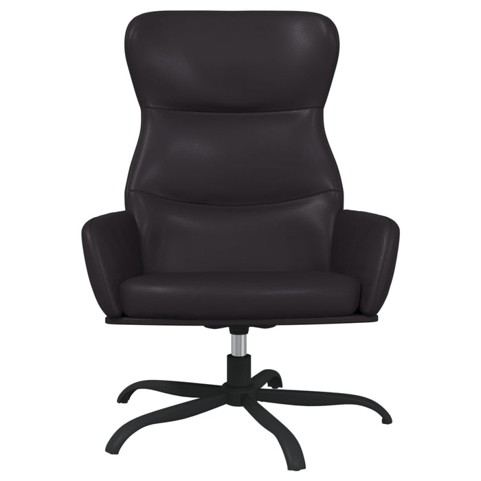 Scaun de relaxare, negru, piele ecologică WALTI
