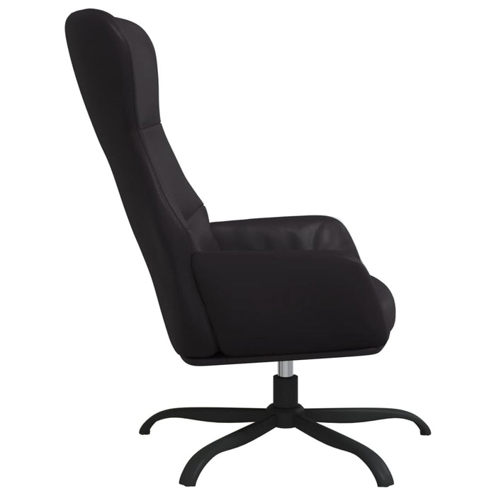 Scaun de relaxare, negru, piele ecologică WALTI
