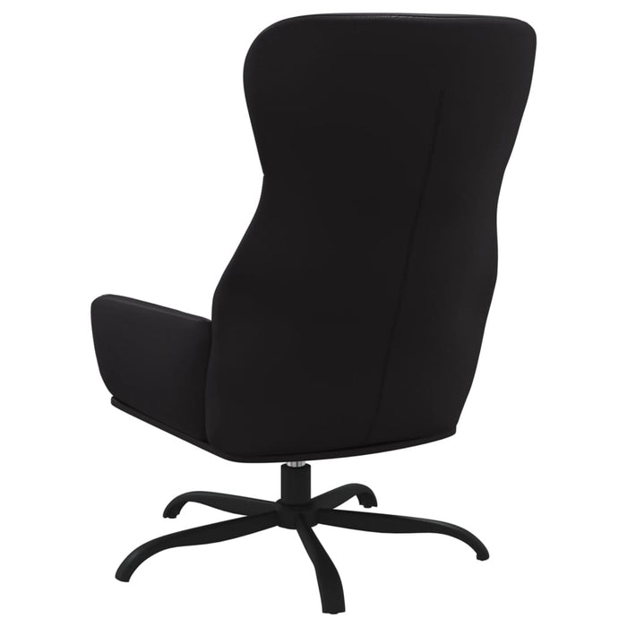 Scaun de relaxare, negru, piele ecologică WALTI
