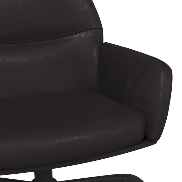 Scaun de relaxare, negru, piele ecologică WALTI