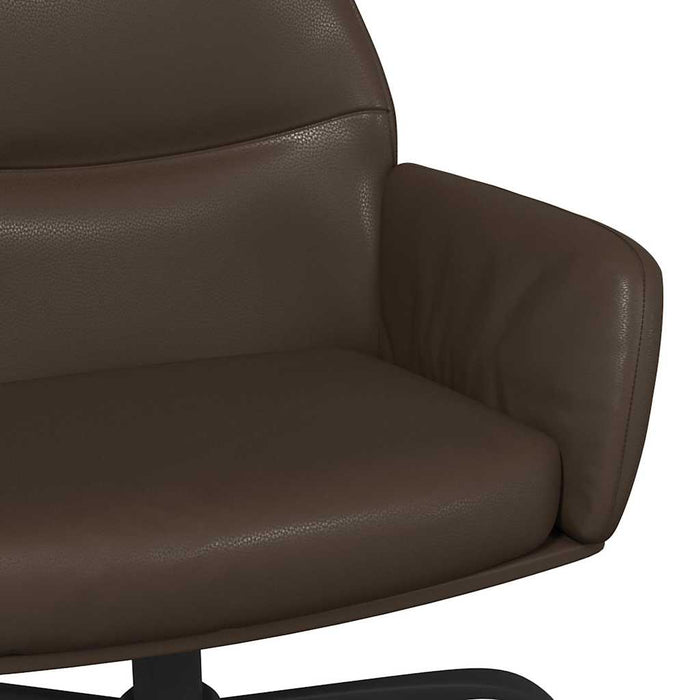 Scaun de relaxare, maro, piele ecologică WALTI