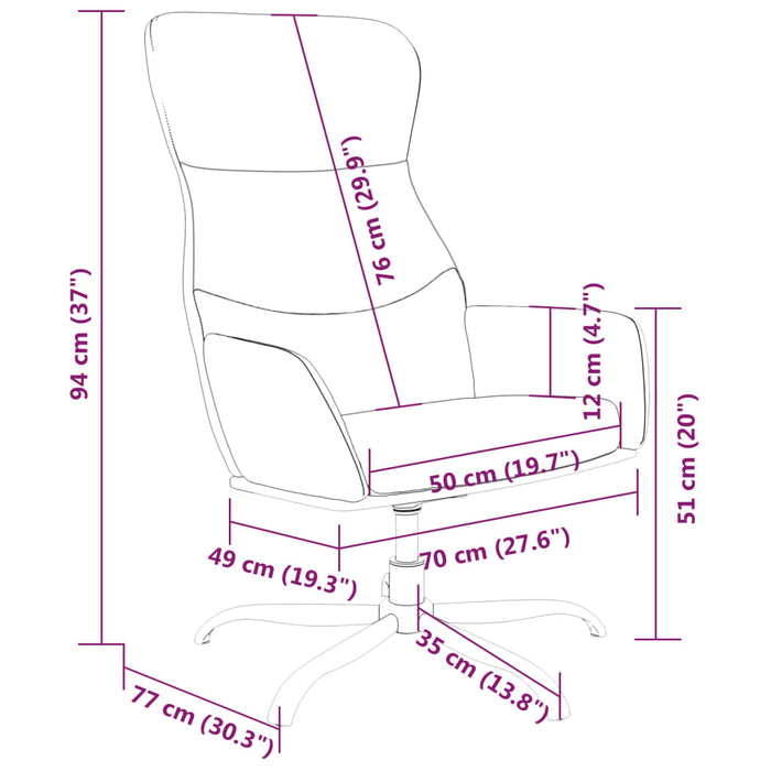 Scaun de relaxare, gri închis, material textil - WALTI WALTI