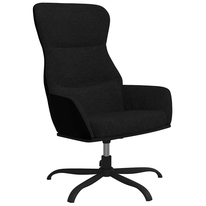Scaun de relaxare, negru, material textil WALTI