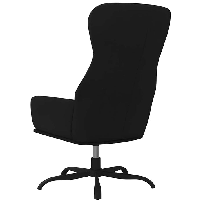 Scaun de relaxare, negru, material textil WALTI