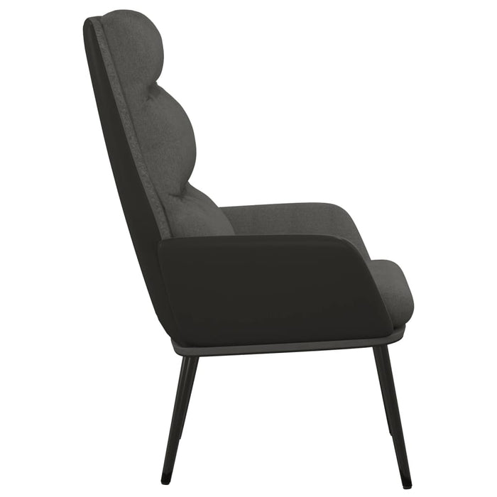 Scaun de relaxare, gri închis, material textil WALTI