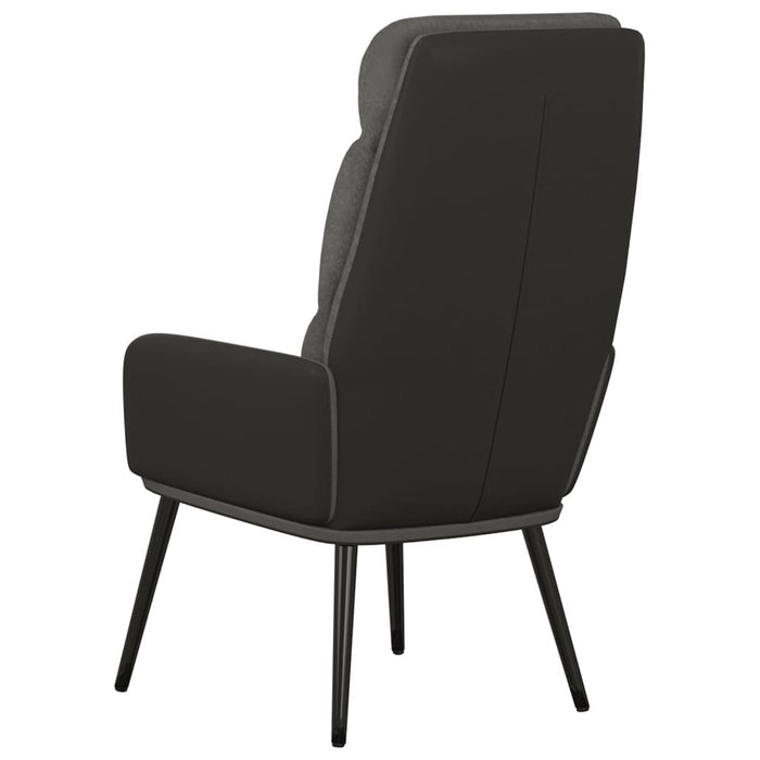 Scaun de relaxare, gri închis, material textil WALTI